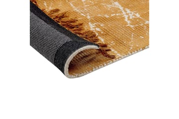 Matta Hanli - Orange, Vit, 80x150 cm - Textil & mattor - Mattor - Modern matta - Viskosmatta & konstsilkesmatta