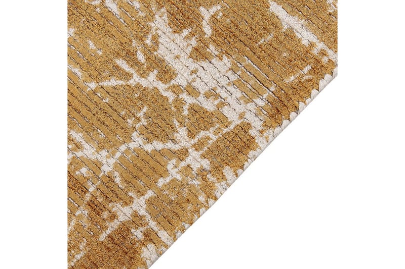 Matta Hanli - Orange, Vit, 80x150 cm - Textil & mattor - Mattor - Modern matta - Viskosmatta & konstsilkesmatta