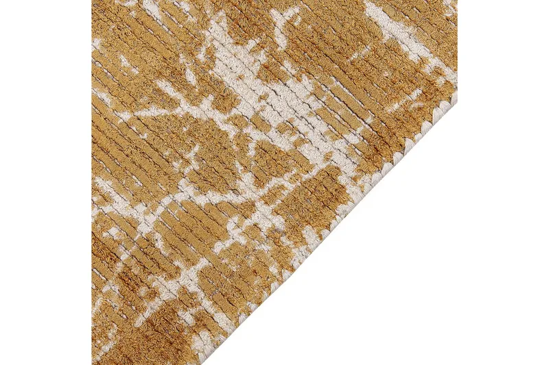 Matta Hanli - Orange, Vit, 80x150 cm - Textil & mattor - Mattor - Modern matta - Viskosmatta & konstsilkesmatta