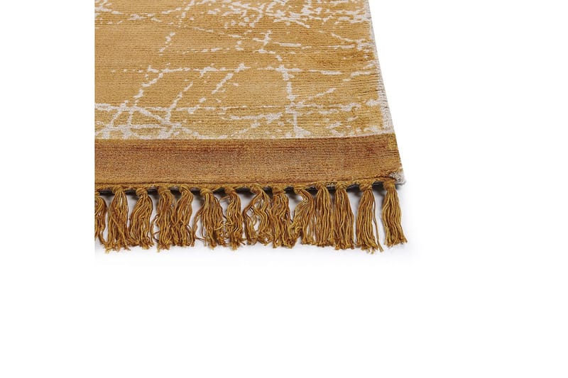Matta Hanli - Orange, Vit, 80x150 cm - Textil & mattor - Mattor - Modern matta - Viskosmatta & konstsilkesmatta