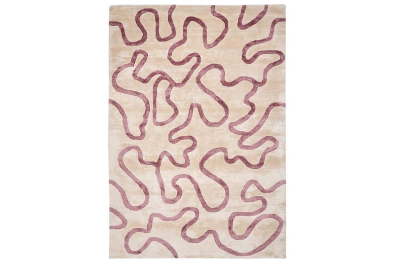 Matta Kappar - Beige, Rosa - Textil & mattor - Mattor - Modern matta - Viskosmatta & konstsilkesmatta