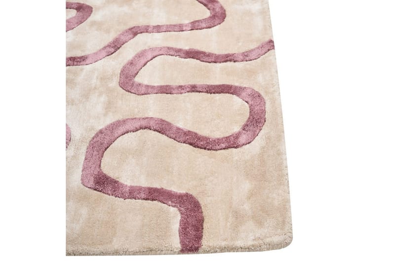 Matta Kappar - Beige, Rosa - Textil & mattor - Mattor - Modern matta - Viskosmatta & konstsilkesmatta