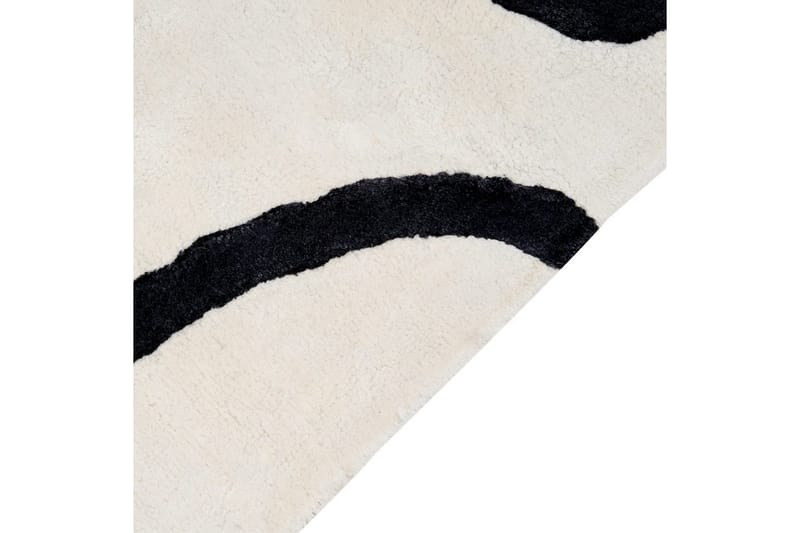 Matta Kappar - Vit, Svart - Textil & mattor - Mattor - Modern matta - Viskosmatta & konstsilkesmatta