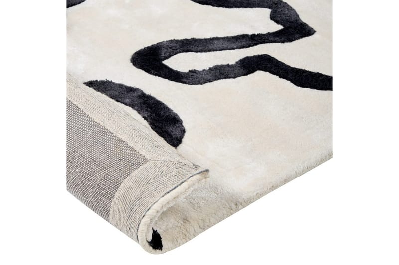 Matta Kappar - Vit, Svart - Textil & mattor - Mattor - Modern matta - Viskosmatta & konstsilkesmatta