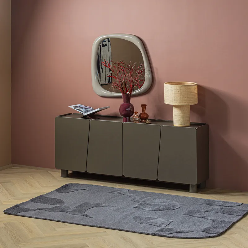 Matta Livo 160x160 cm - Grå - Textil & mattor - Mattor - Modern matta - Ullmatta