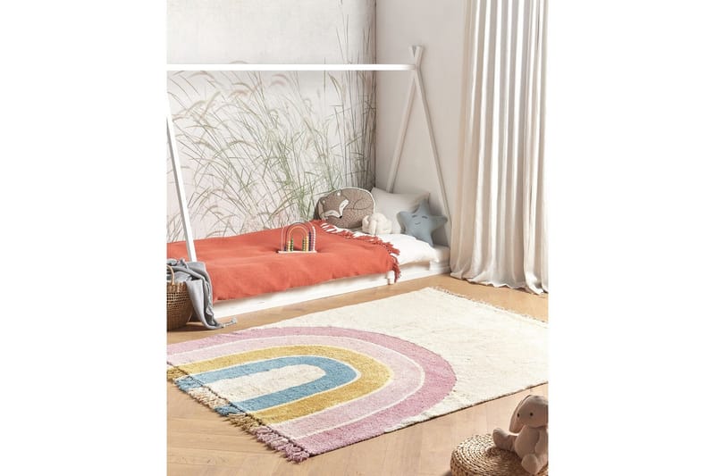 Matta Tatarli - Beige, flerfärgad - Textil & mattor - Mattor - Modern matta - Bomullsmatta