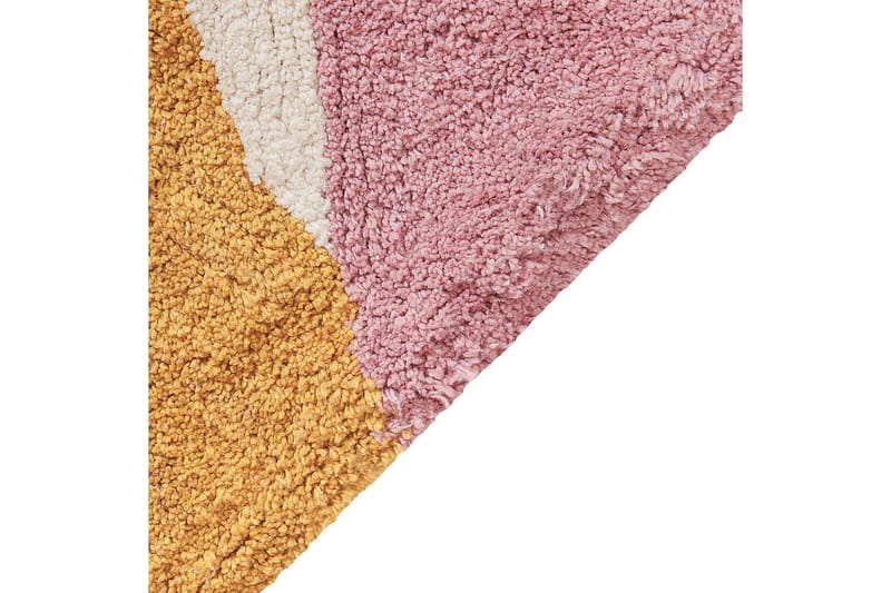 Matta Xinali - Rosa, gul, röd, beige - Textil & mattor - Mattor - Modern matta - Bomullsmatta
