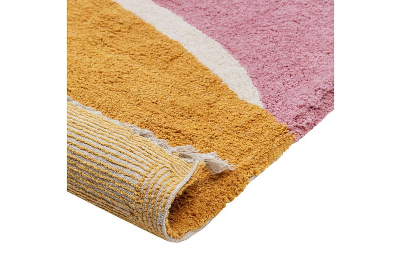 Matta Xinali - Rosa, gul, röd, beige - Textil & mattor - Mattor - Modern matta - Bomullsmatta
