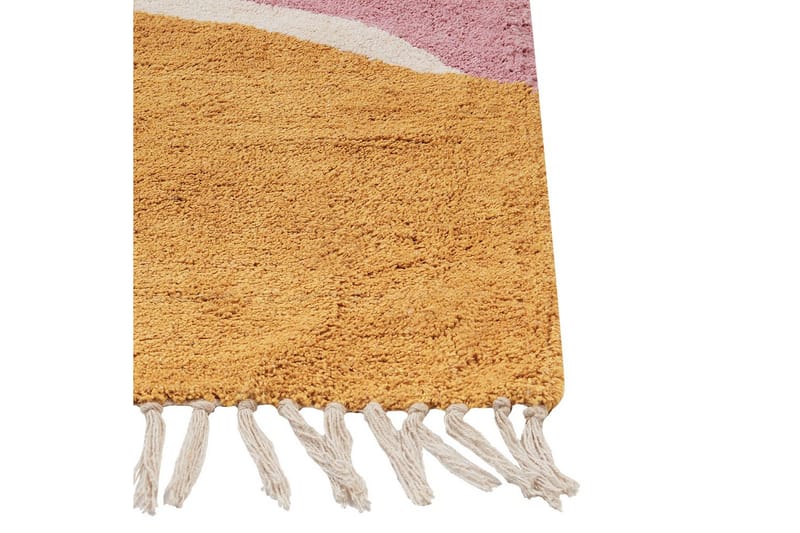 Matta Xinali - Rosa, gul, röd, beige - Textil & mattor - Mattor - Modern matta - Bomullsmatta