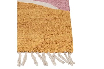 Matta Xinali - Rosa, gul, röd, beige - Textil & mattor - Mattor - Modern matta - Bomullsmatta