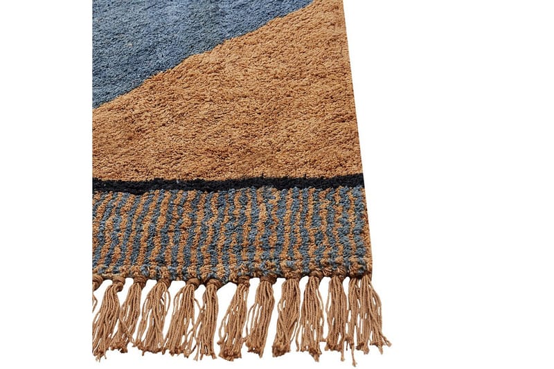 Matta Xuluf - Brun, Blå - Textil & mattor - Mattor - Modern matta - Bomullsmatta