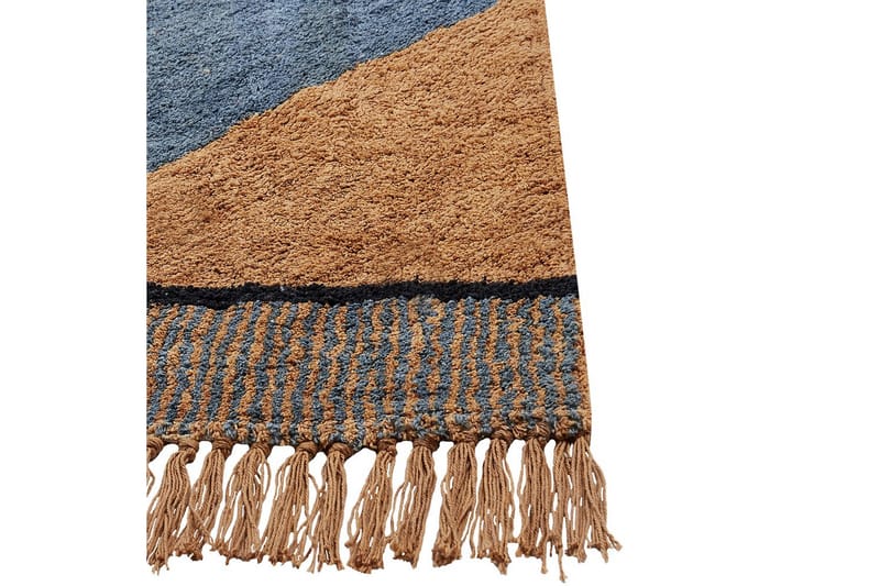 Matta Xuluf - Brun, Blå - Textil & mattor - Mattor - Modern matta - Bomullsmatta