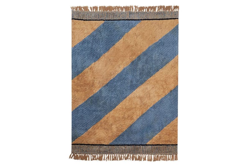 Matta Xuluf - Brun, Blå - Textil & mattor - Mattor - Modern matta - Bomullsmatta