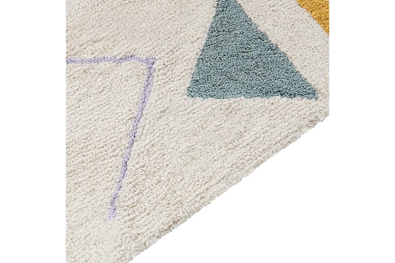 Matta Zaysan - Beige, grön, lila, gul, svart - Textil & mattor - Mattor - Modern matta - Bomullsmatta