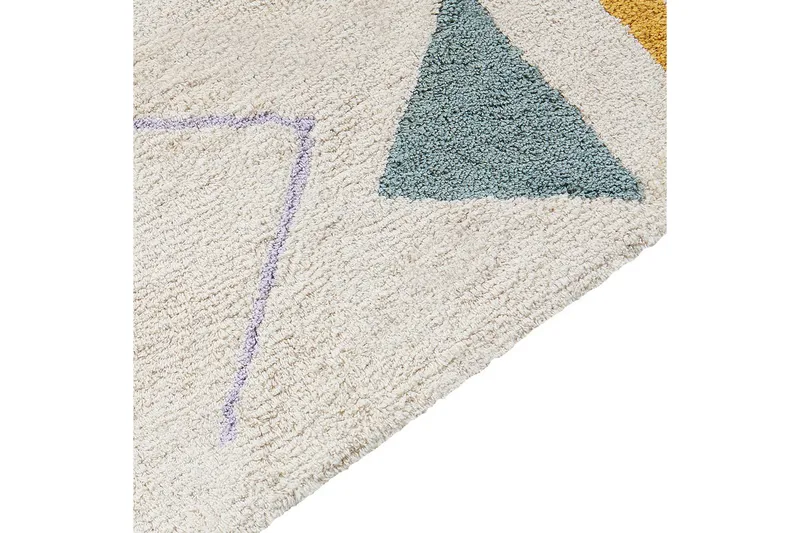 Matta Zaysan - Beige, grön, lila, gul, svart - Textil & mattor - Mattor - Modern matta - Bomullsmatta