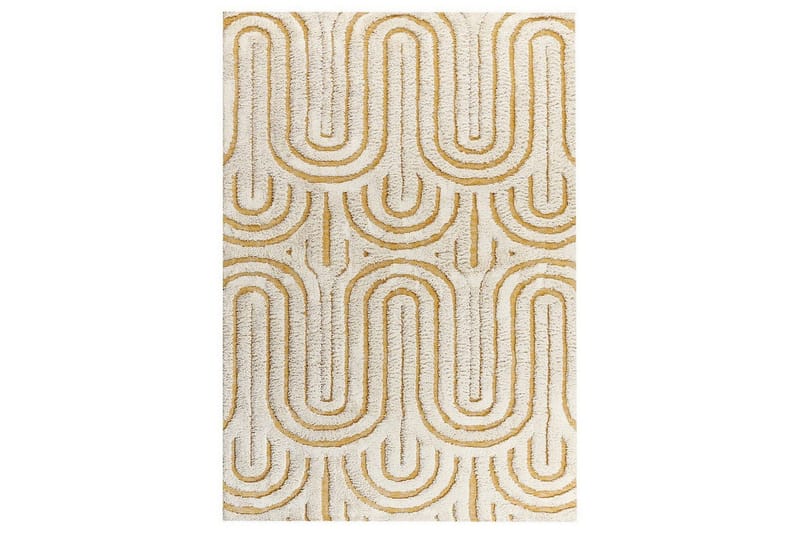 Matta Perai, Vit, Gul, 160x230 cm