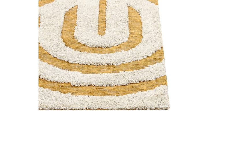 Matta Perai - Vit, Gul, 160x230 cm - Textil & mattor - Mattor - Modern matta - Bomullsmatta