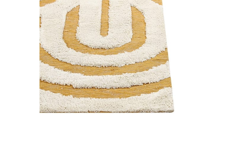 Matta Perai - Vit, Gul, 160x230 cm - Textil & mattor - Mattor - Modern matta - Bomullsmatta