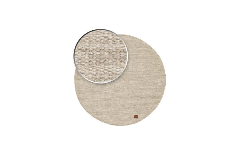 Birka Ullmatta Rund 240 cm - Linne - Textil & mattor - Mattor - Modern matta - Ullmatta