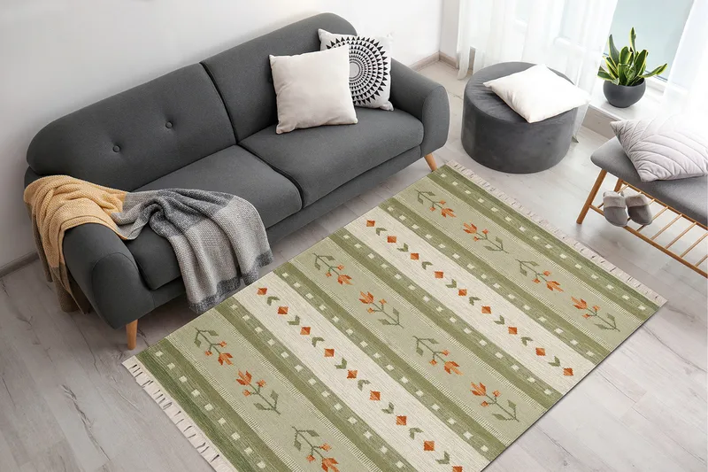 Fagersta Ullmatta 200x300 cm - Grön - Textil & mattor - Mattor - Modern matta - Ullmatta