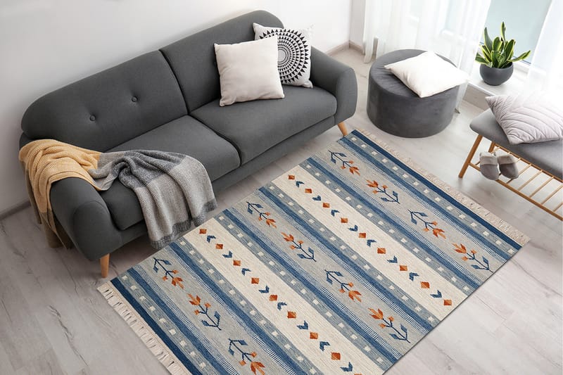 Fagersta Ullmatta 240x340 cm - Blå - Textil & mattor - Mattor - Modern matta - Ullmatta