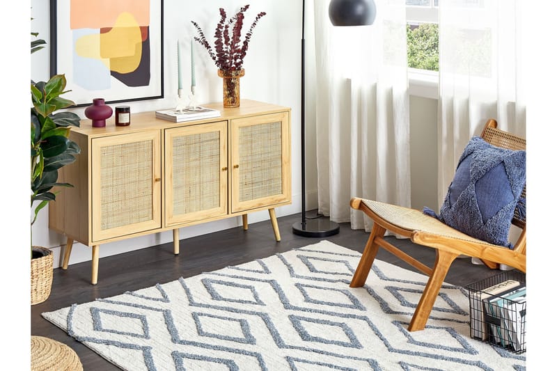 Menderes Ryamatta 160x230 cm - Beige - Textil & mattor - Mattor - Modern matta - Ryamatta & luggmatta