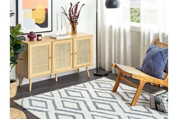 Menderes Ryamatta 160x230 cm - Beige - Textil & mattor - Mattor - Modern matta - Bomullsmatta