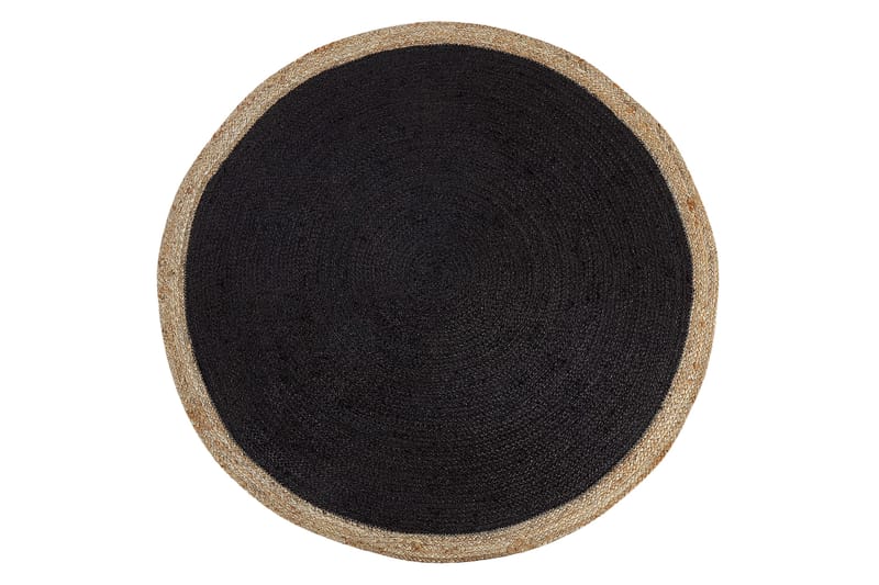 Menemen Jutematta 120 cm Rund - Svart - Textil & mattor - Mattor - Modern matta - Sisalmattor
