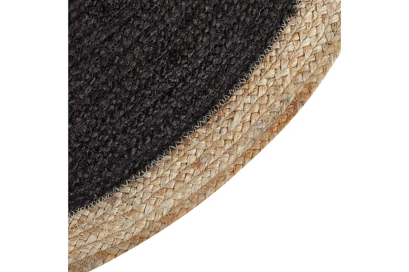 Menemen Jutematta 120 cm Rund - Svart - Textil & mattor - Mattor - Modern matta - Sisalmattor