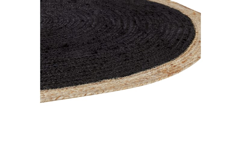 Menemen Jutematta 120 cm Rund - Svart - Textil & mattor - Mattor - Modern matta - Sisalmattor