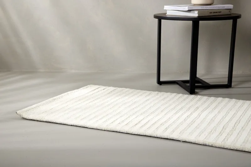 Milton Ullmatta 70x200 cm Rektangulär - Vit - Textil & mattor - Mattor - Modern matta - Ullmatta