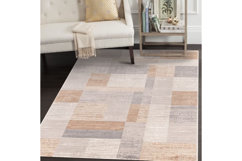 Motto Wiltonmatta 160x230 cm Rektangulär - Grå/Beige/Brun - Textil & mattor - Mattor - Modern matta - Friezematta
