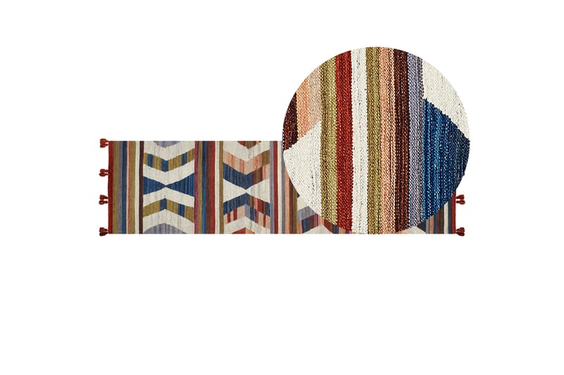 Mrgashat Gångmatta 80x300 cm - Blå - Textil & mattor - Mattor - Modern matta - Ullmatta