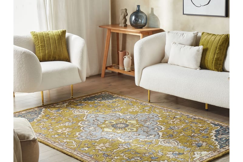 Mucur Ullmatta 140x200 cm - Gul - Textil & mattor - Mattor - Modern matta - Ullmatta