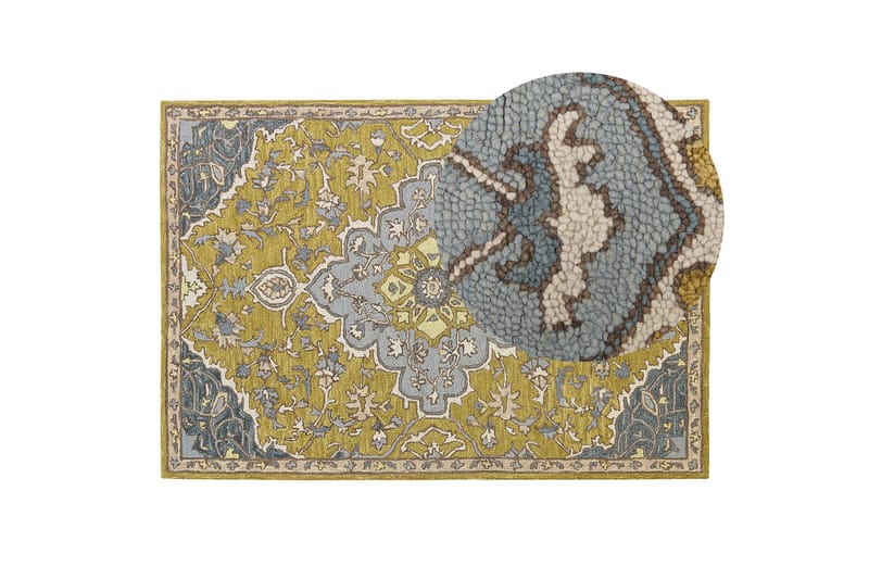 Mucur Ullmatta 140x200 cm - Gul - Textil & mattor - Mattor - Modern matta - Ullmatta