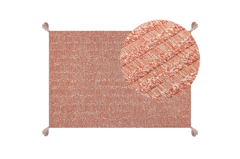Mugla Ryamatta 160x230 cm - Orange - Textil & mattor - Mattor - Modern matta - Bomullsmatta