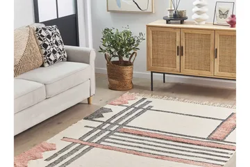 Muradiye Ryamatta 160x230 cm - Beige - Textil & mattor - Mattor - Modern matta - Bomullsmatta