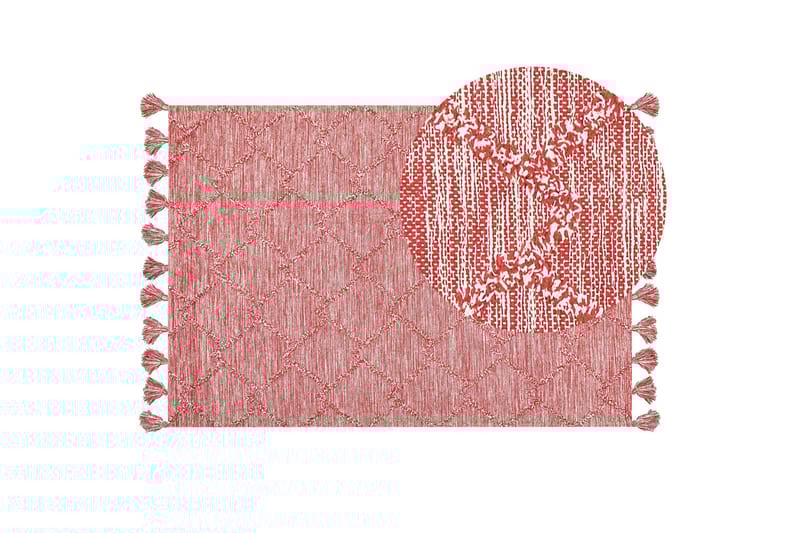 Nigde Ryamatta 160x230 cm - Röd - Textil & mattor - Mattor - Modern matta - Bomullsmatta