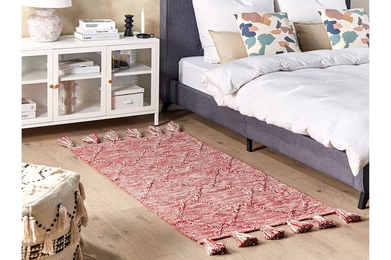 Nigde Ryamatta 80x150 cm - Röd - Textil & mattor - Mattor - Modern matta - Bomullsmatta