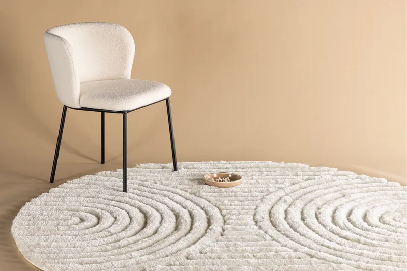 Niklas Polyester - 200*200- -Round-White - Textil & mattor - Mattor - Modern matta - Ryamatta & luggmatta
