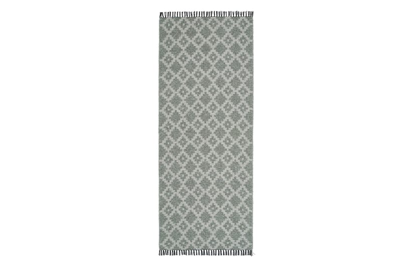Noor Bomullsmatta 80x350 cm Rektangulär - Grön - Textil & mattor - Mattor - Modern matta - Bomullsmatta