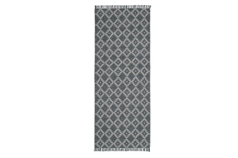 Noor Bomullsmatta 80x350 cm Rektangulär - Grafitgrå - Textil & mattor - Mattor - Modern matta - Bomullsmatta
