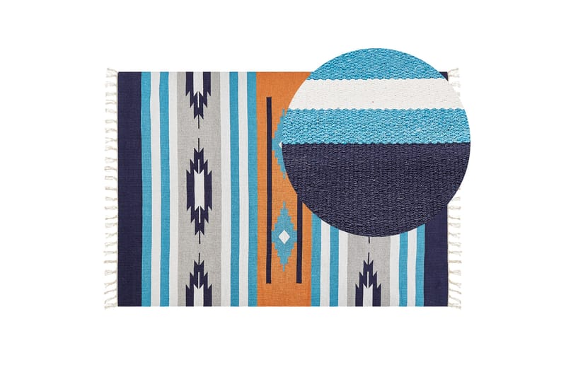 Noratus Bomullsmatta 140x200 cm - Blå - Textil & mattor - Mattor - Modern matta - Bomullsmatta