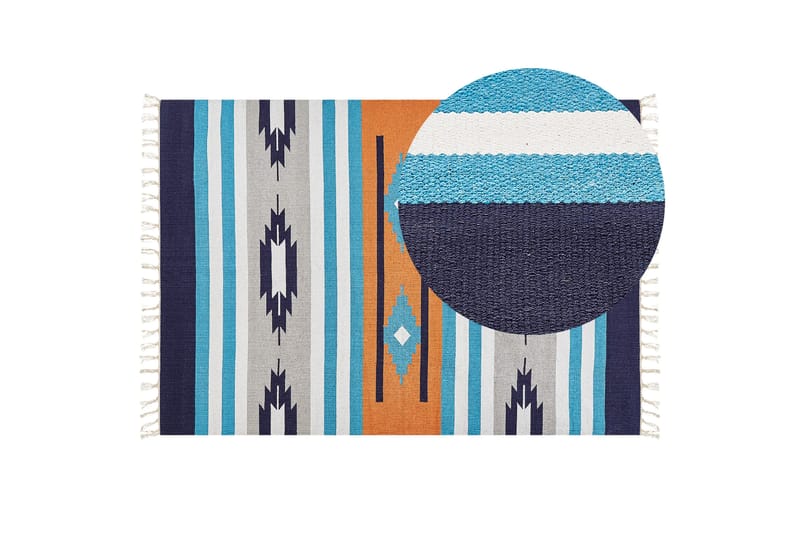 Noratus Bomullsmatta 200x300 cm - Blå - Textil & mattor - Mattor - Modern matta - Bomullsmatta