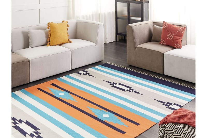 Noratus Bomullsmatta 200x300 cm - Blå - Textil & mattor - Mattor - Modern matta - Bomullsmatta