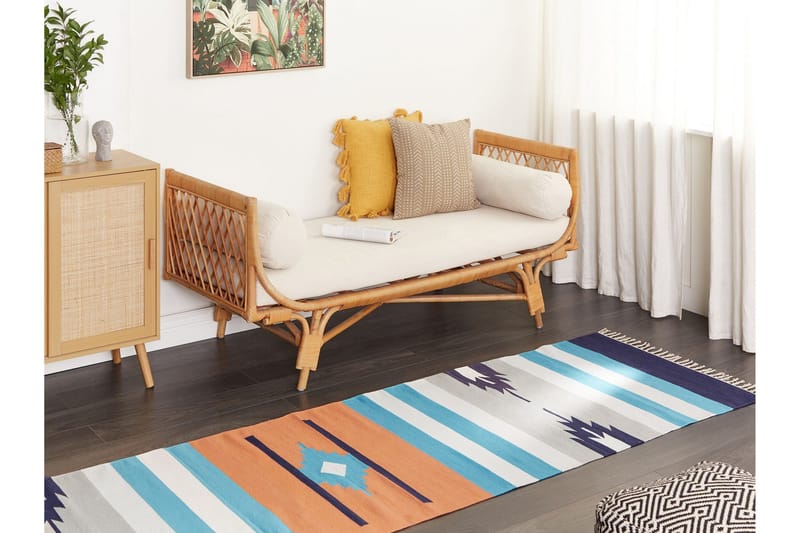 Noratus Bomullsmatta 80x300 cm - Blå - Textil & mattor - Mattor - Modern matta - Bomullsmatta