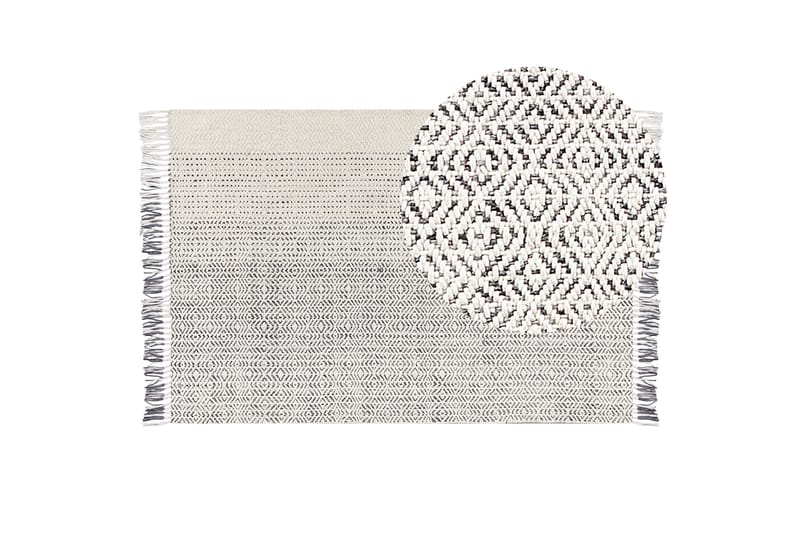 Omerli Ullmatta 160x230 cm - Svart/Vit - Textil & mattor - Mattor - Modern matta - Ullmatta