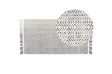 Omerli Ullmatta 80x150 cm - Svart/Vit - Textil & mattor - Mattor - Modern matta - Ullmatta