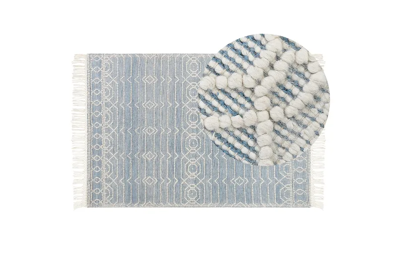 Orhaneli Ullmatta 160x230 cm - Blå - Textil & mattor - Mattor - Modern matta - Ullmatta
