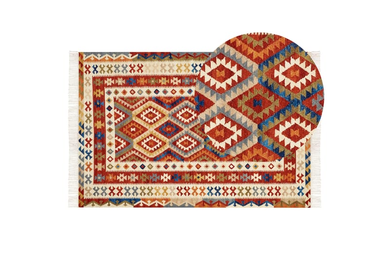 Oshakan Ullmatta 200x300 cm - Röd - Textil & mattor - Mattor - Modern matta - Ullmatta